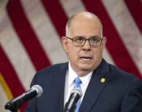 Larry Hogan goes on tour to boost Republicans on Trump’s enemies list